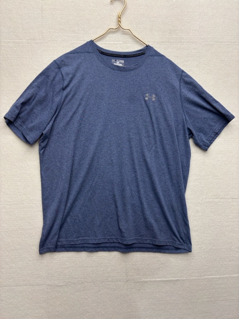 Under Armour Men's Heather Navy Performance T-Shirt 2XL loose